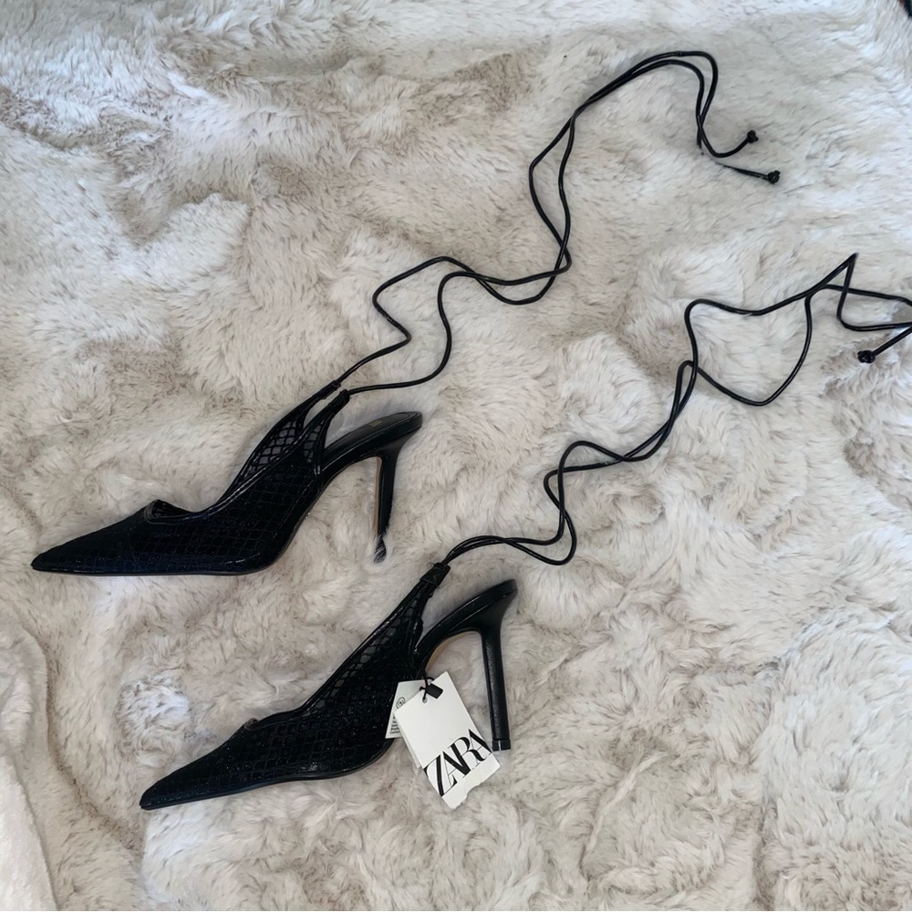 Zara Heeled Wrap Sandals